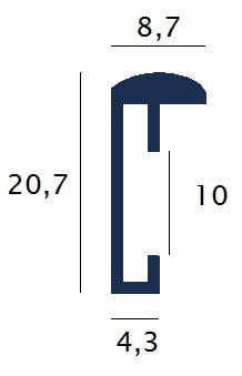 Cadre d'échange en aluminium M150 bronze mat 3