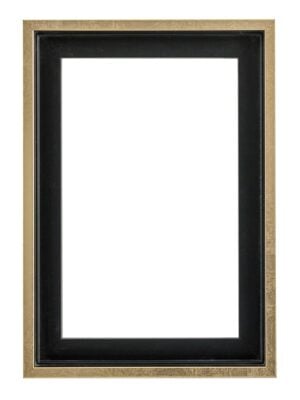 Cadre photo de luxe en bois M4413 plaqué noir/or