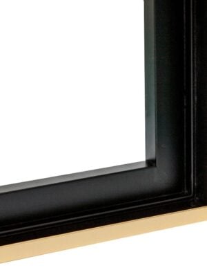 Cadre photo de luxe en bois M4413 plaqué noir/or