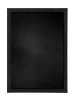 Tableau noir avec cadre en bois rustique - Noir 72 x 102 cm