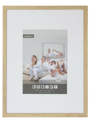 Cadre photo en bois Basic - Chêne naturel 40 x 40 cm