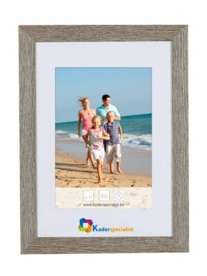 Cadre photo en bois Nuance - Gris roche 84 x 118,8 cm - Format A0