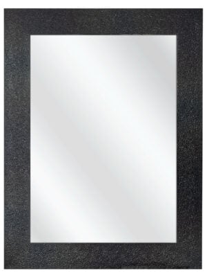 Miroir en verre avec cadre structuré de luxe - Noir 20 x 50 cm