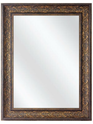Miroir en verre avec cadre baroque de luxe - vieux bronze 50 x 70 cm